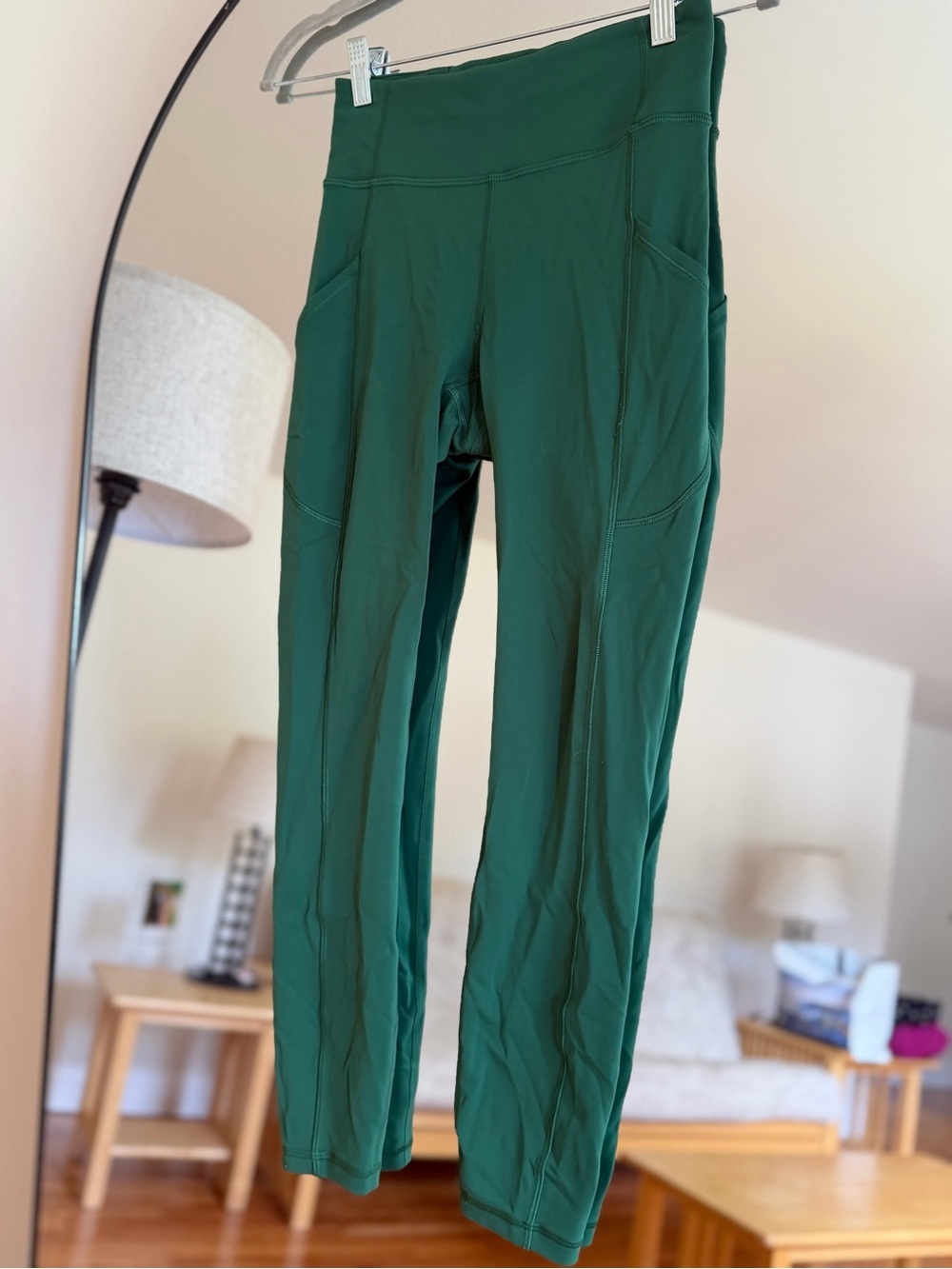 Green Lululemon fast and free legging